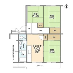 車返団地１街区１５号棟の物件間取画像